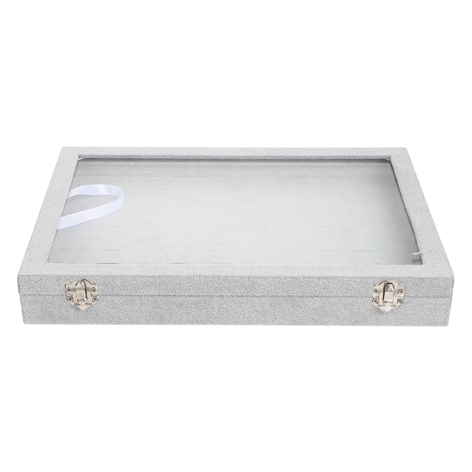 

Ring Storage Box Display Tray with Lid Holder Rings Jewellery Trays Case Jewelry Organizer Accessories