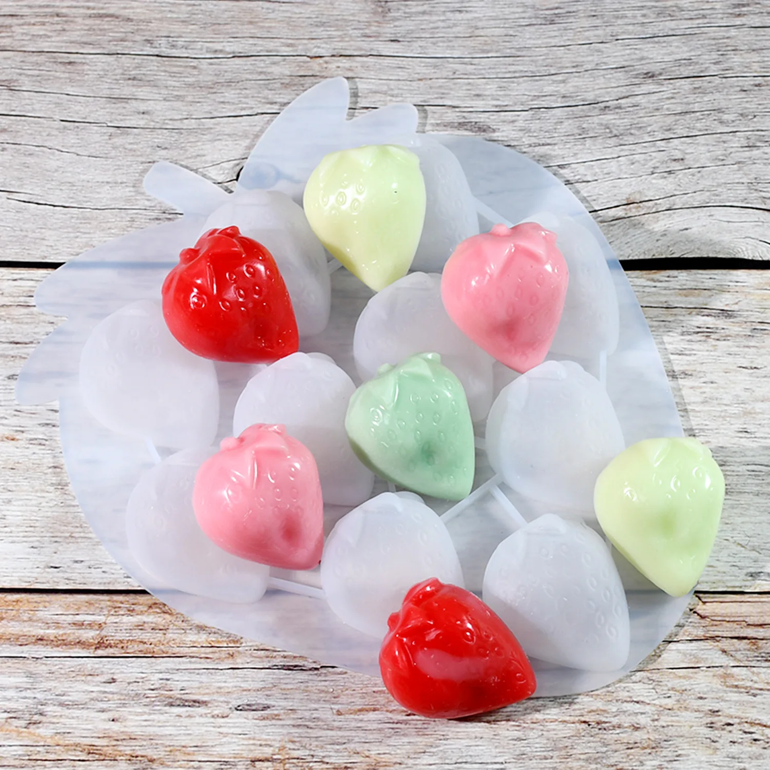 Resin silicone mold, multi-slot fruit-shaped silicone pouring mold, drop-gel decorative accessories, DIY shaping mold