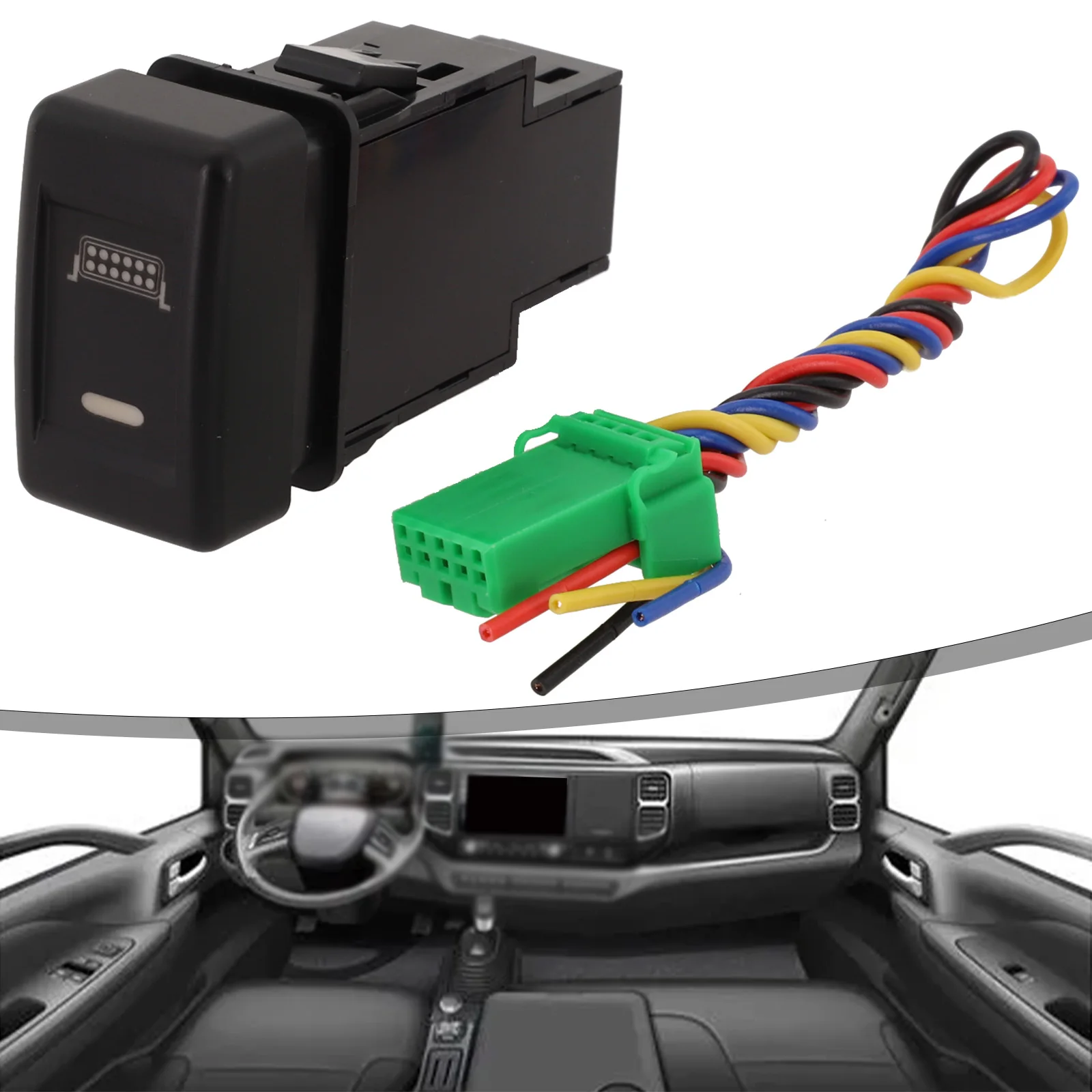 LED Lightbar Push Button Switch For Holden For Isuzu For MU-X V-Cross For D-MAX 2012-2020 Amber Green Indicator 12V Car For Inte