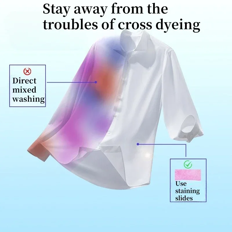 50PCS Color Absorbing Film Household Machine Wash nonwovens Anti Cross Dyeing Paper Clothes Mixed Washing No Cross Color Tools