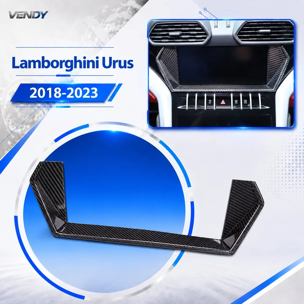 Real Carbon Fiber For Lamborghini Urus 2018-2023 Navigation Panel Decorative Frame Cover Trim Modified Parts Accessories