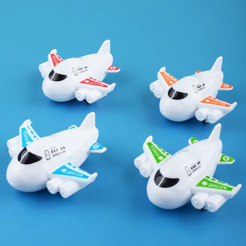 4Pcs Children's Toys Pull Back Car Cartoon Round Small Aircraft Toys Mini Airliner Toys Boys and Girls Festival Birthday Gifts