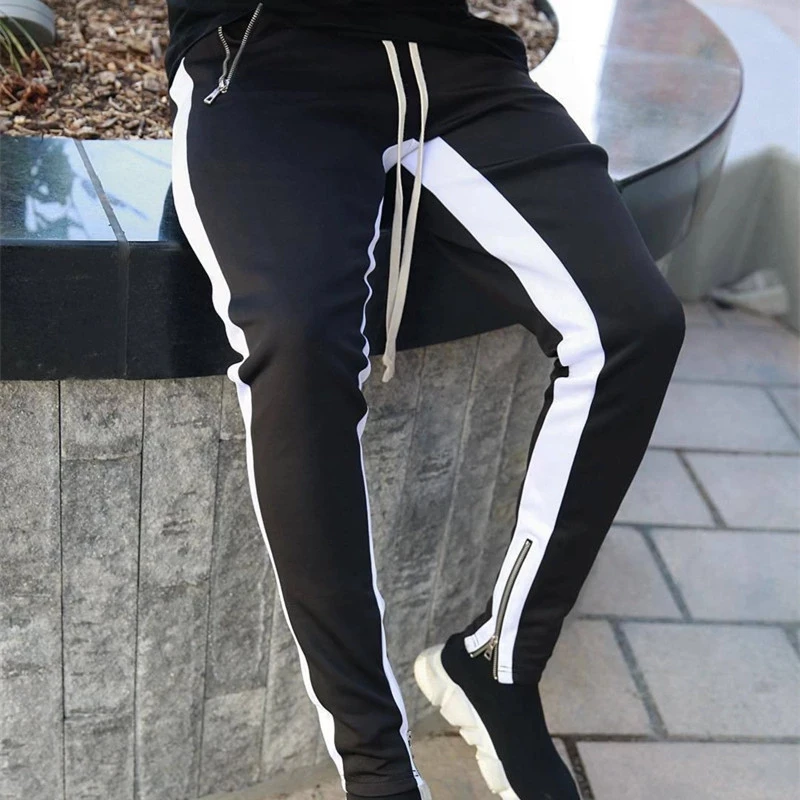 Mens Joggers Casual Pants Fitness Men Sportswear Tracksuit Bottoms Skinny Sweatpants Trousers Navy blue Gyms Jogger Track Pants