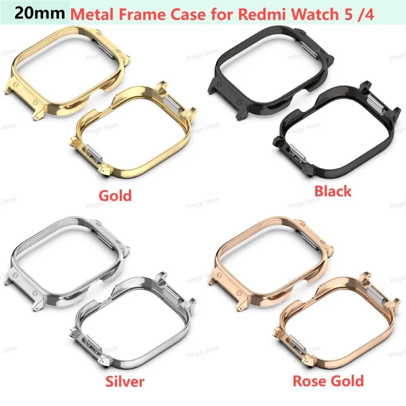 

Чехол с металлическим каркасом 20 мм для Redmi Watch 5 5eSim Redmi Band 4 SmartWatch для Redmi Band5, ремешок 20 мм, аксессуары
