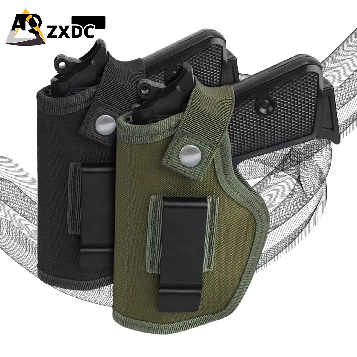 

2 Pack Gun Holsters for Concealed Carry, Universal Inside Outside Waistband Holster for Pistols Right & Left, Fits Full Pistols