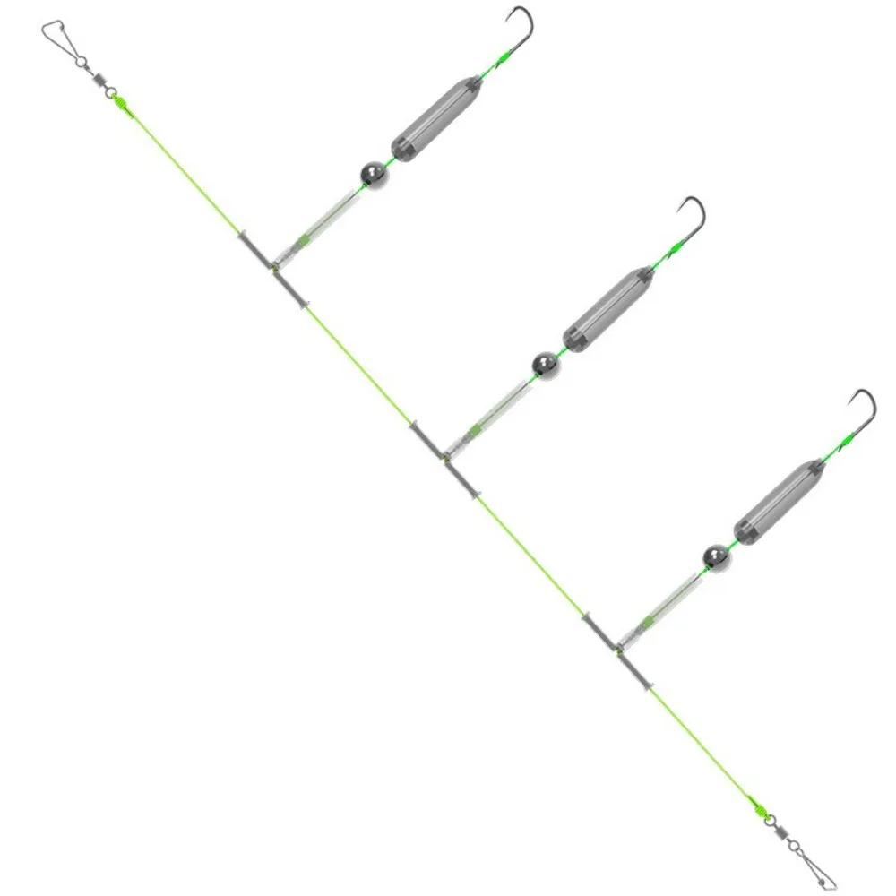 1 unidad de 3 anzuelos, aparejos de pesca para el cabello, gancho de púas Iseni, anzuelo de pesca de carpa, anzuelos de pesca de carpa listos para usar, señuelo de pesca