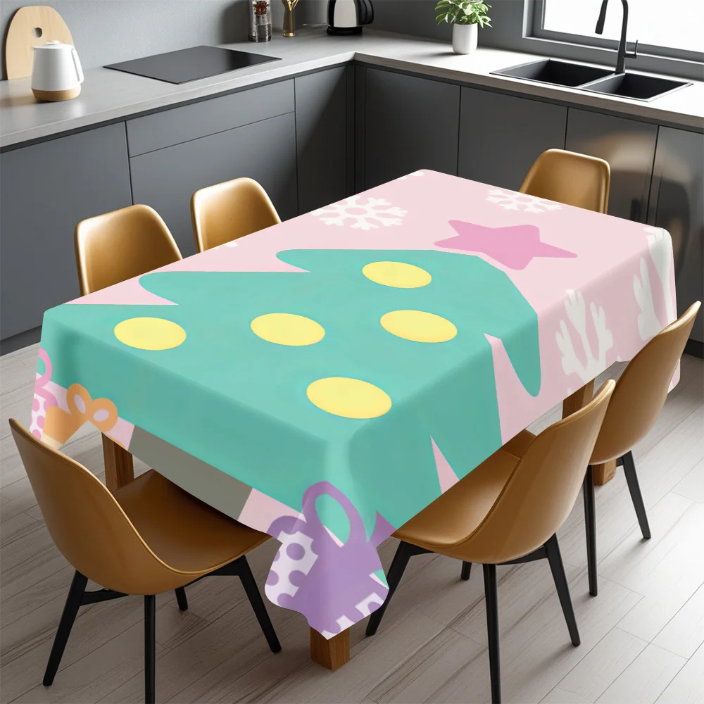 Cute Watercolor Tropical Ocean Tablecloth Spill Proof Beach Party Picnic Table Cover for Home Decor
