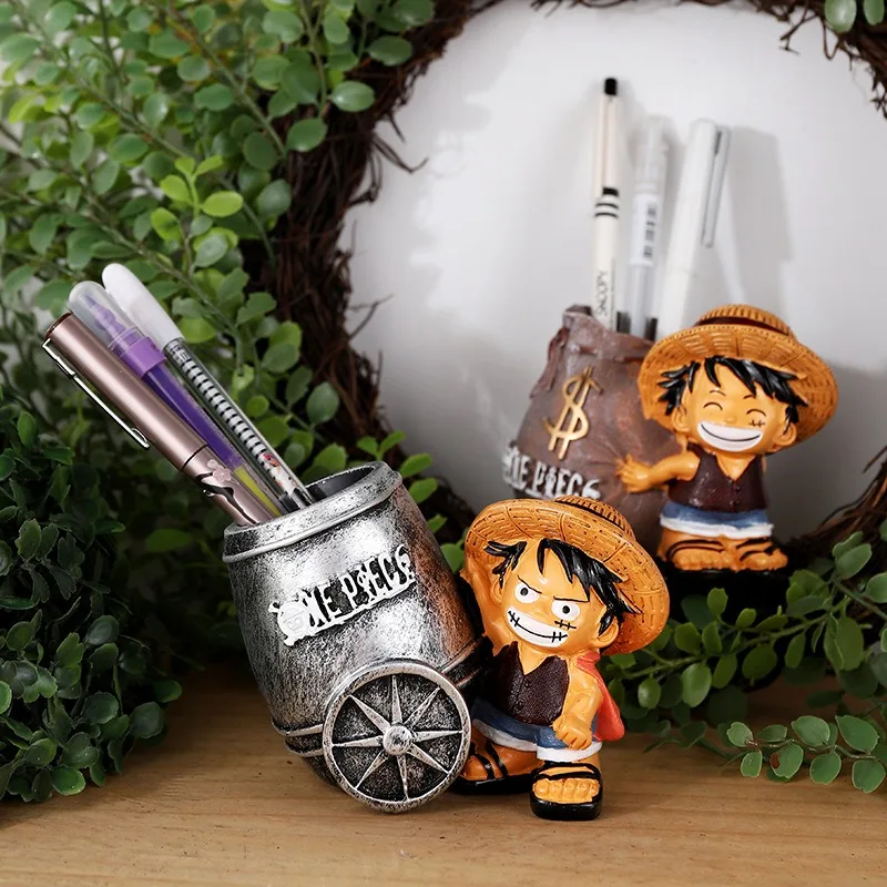 ワンピースルフィ大容量ペンホルダーアニメ周辺アクションフィギュアデスクトップ装飾クリエイティブオフィス装飾用品