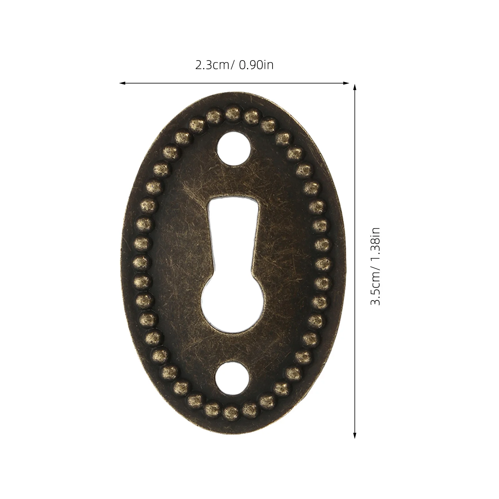 10 قطعة سبائك الزنك خمر البيضاوي ثقب المفتاح غطاء لوحات الزخرفية Escutcheon لخزائن الأثاث أدراج خزانة ثقب الباب يغطي #2