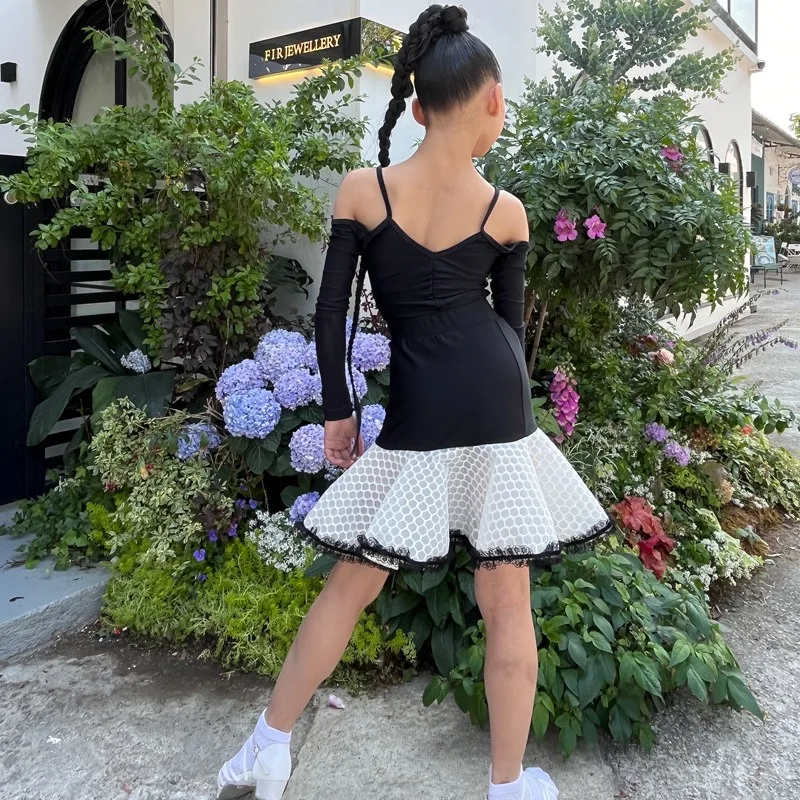 Costume de danse latine personnalisé, robe d'entraînement pour filles, robe de spectacle de compétition professionnelle, vestito latino americano donna