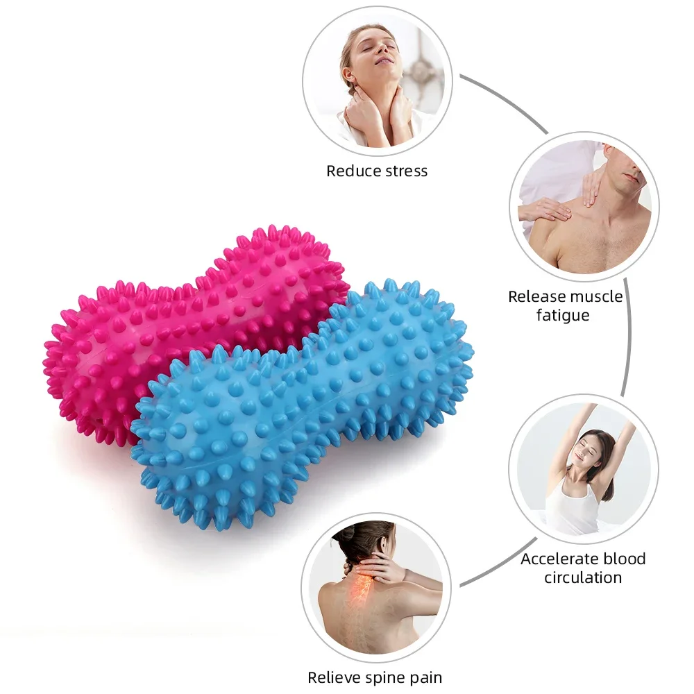 Foot massage roller Peanut double spike ball myofascial ball used for Foot Massage Muscle Relief Myofascial Release