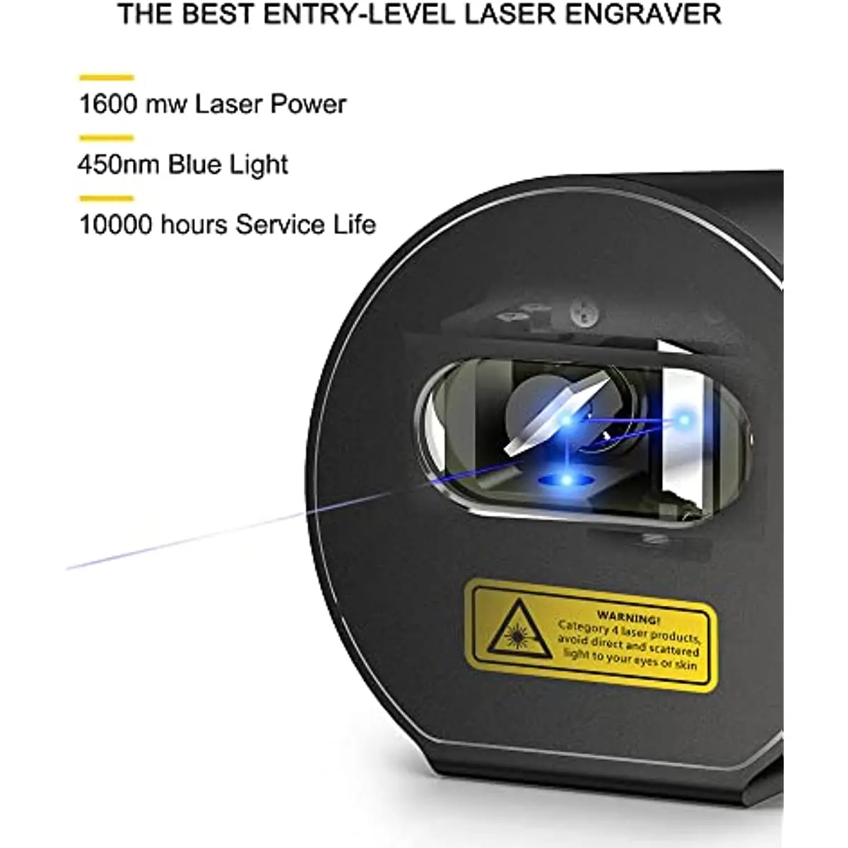 Máquina De Gravação A Laser Portátil, Suporte Elétrico, Madeira 3D, Mini Impressora, CNC, 1.6W