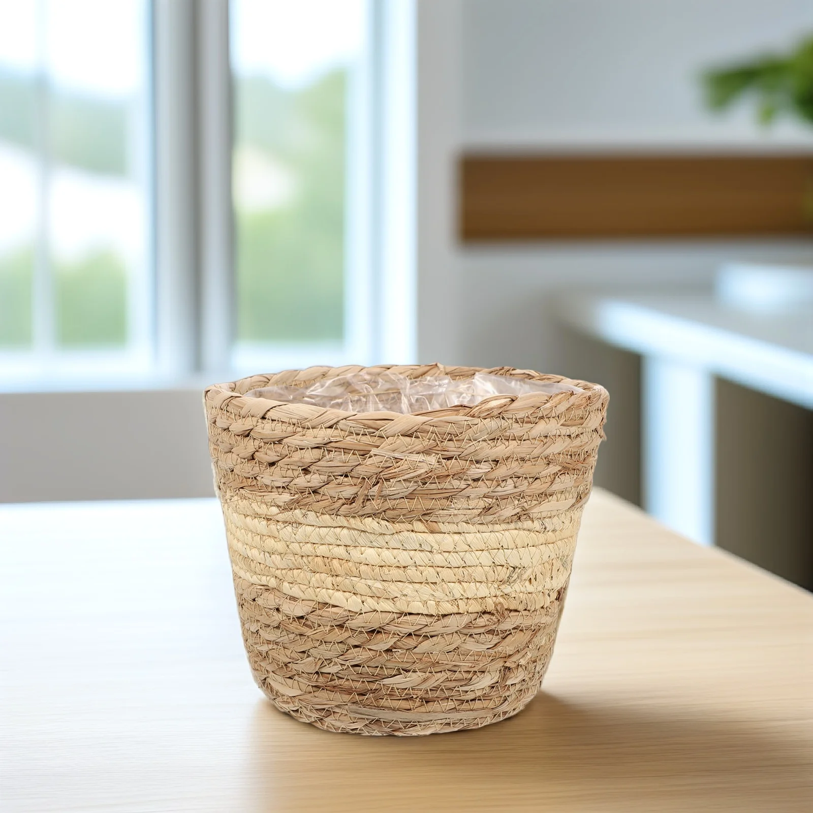 

Storage Basket Straw Flower Pot Baby Planter Baskets Plastic Floral Woven Tapestry