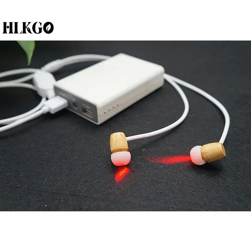 Tinnitus Ear Laser Therapy LLLT Irradiation Laser Physiotherapy Earplug Otitis Media Deafness Diabetes Hypertension Treatment