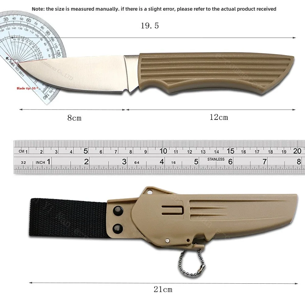 2025 جديد سكينة سرفايفل في الهواء الطلق المحمولة التخييم الدفاع عن النفس حزام غمد صلابة عالية سكين مستقيم EDC أداة