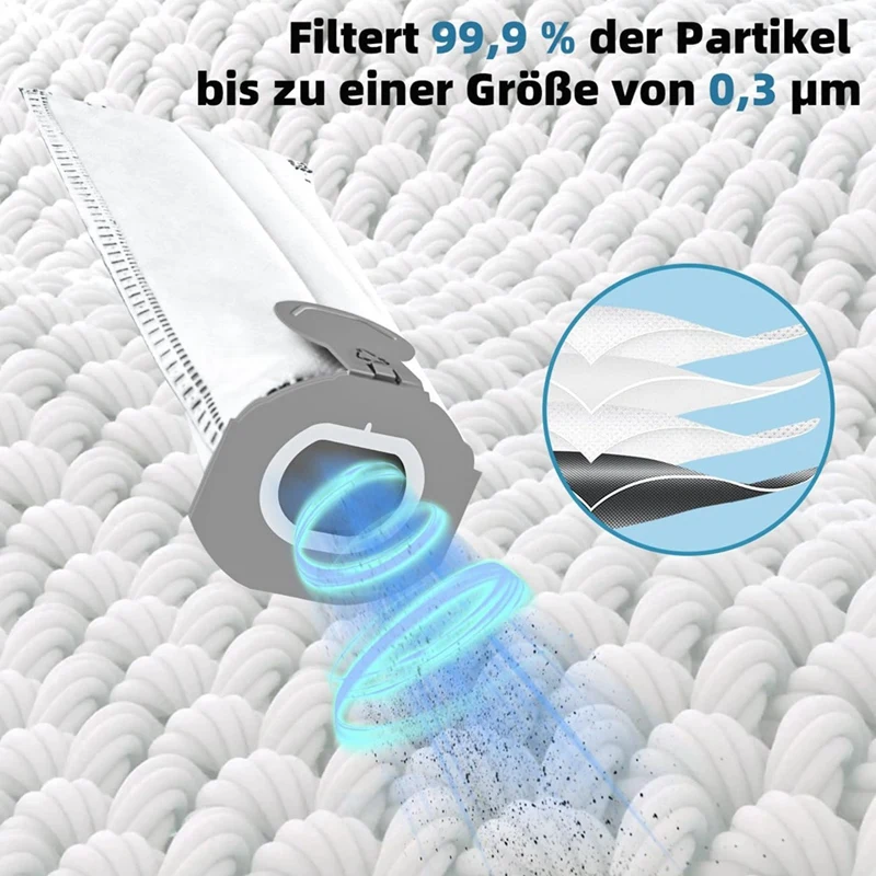 Sacos filtrantes sem fio aspirador, Acessórios de substituição, FP7 Premium, Vorwerk Kobold VK7