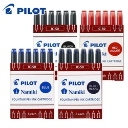 6pcs/box Japan PILOT Fountain Pen Ink Bag Original IC50 for 78G/smiley Face Pen Replacement Core Non Carbon Ink Supplies