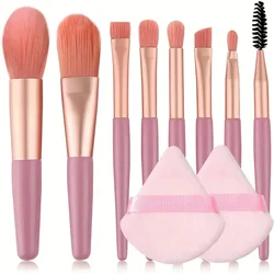 8pcs Makeup Brush Set Fashionable Professional Soft Fiber Bristle Foundation Blush Eyeshadow Kabuki Beauty Makeup Tools Kit