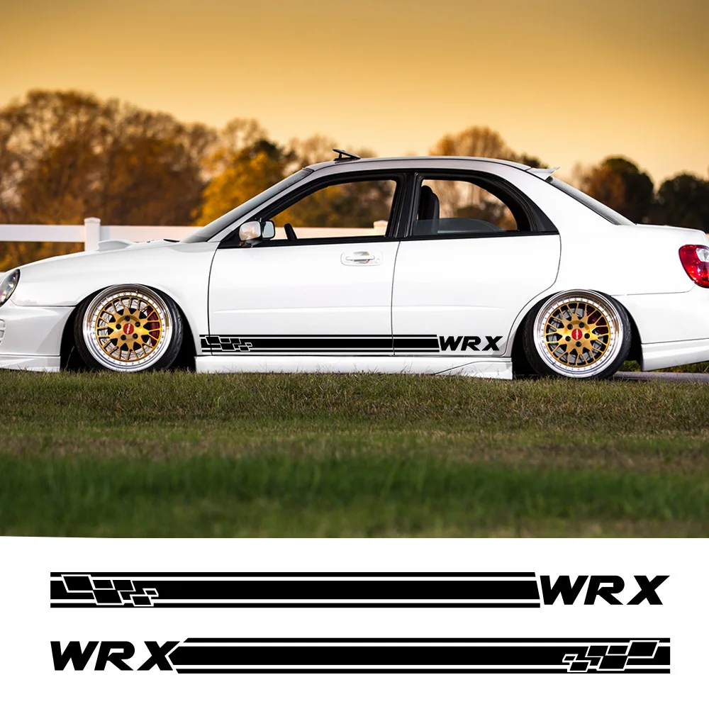 

2PCS Car Door Side Line Stickers For Subaru WRX Sti S4 Tuning Accessories DIY Auto Sport Styling Vinyl Film Decals