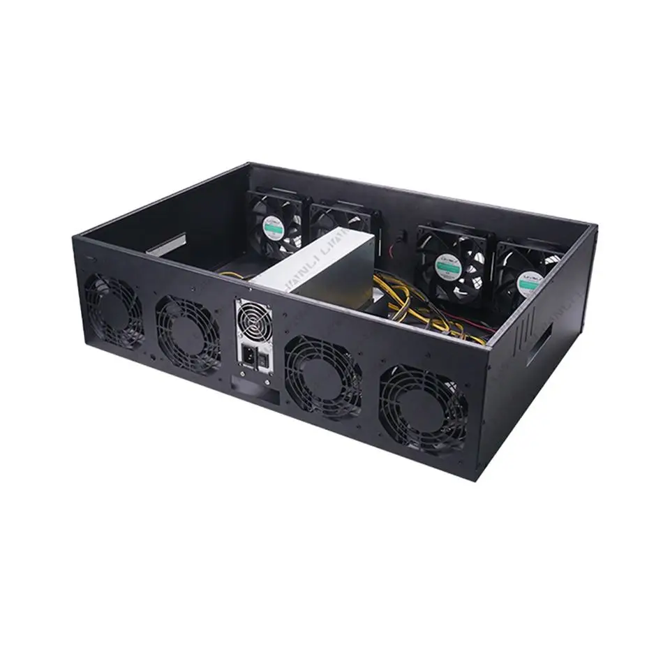 847 Full Set Rig case Rig 8gpu Silent case 65mm Pcie Slot Distance Rx580/rx5700xt/rtx3080/rtx3090 8gpu Server Chassis