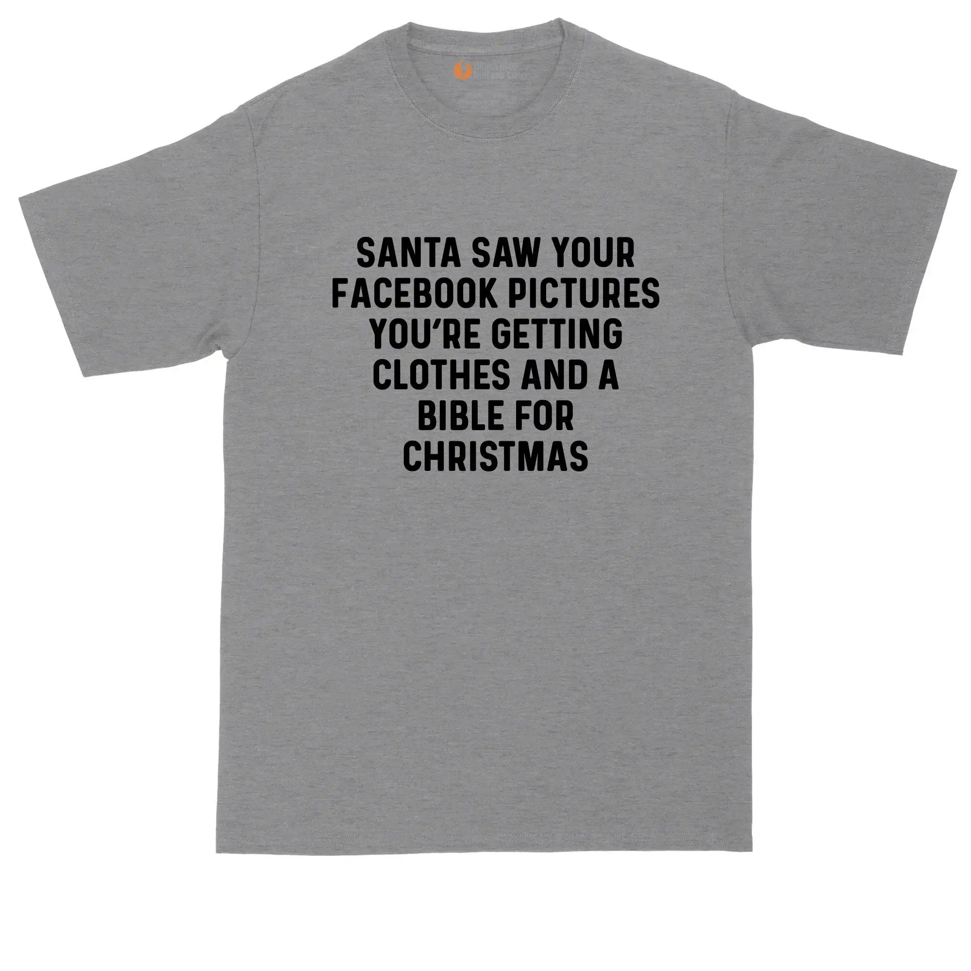 Santa Saw Mens Big Tall T Shirt Funny Christmas Gift Claus