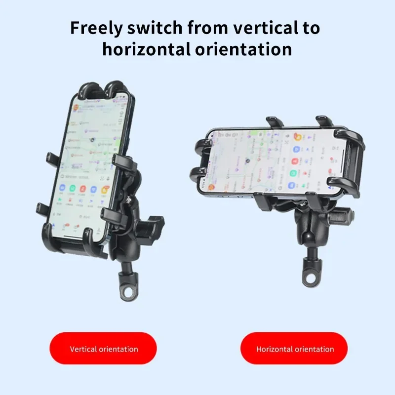 Soporte para teléfono móvil 360 giratorio ajustable motocicleta vehículo eléctrico montar soporte de navegación para llevar
