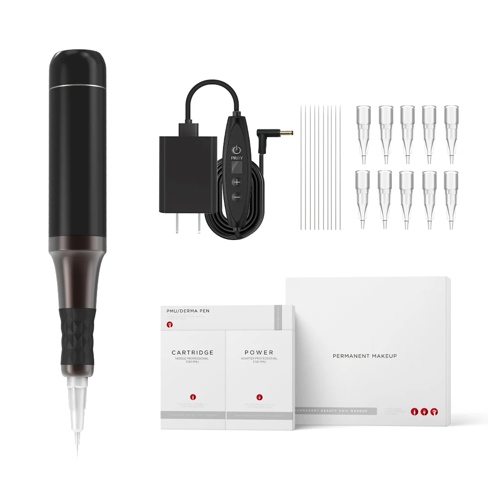 

FAMISOO P1 серия профессиональная машина для перманентного макияжа тату-машина для бровей подводка для глаз губ татуировка на теле с 10 шт. иглой