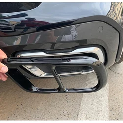 Car Tail Throat Decorative Frame Tail Muffler Exhaust Pipe Output Cover for BMW X5 G05 X6 G06 X7 G07 2019-2021 Accessories