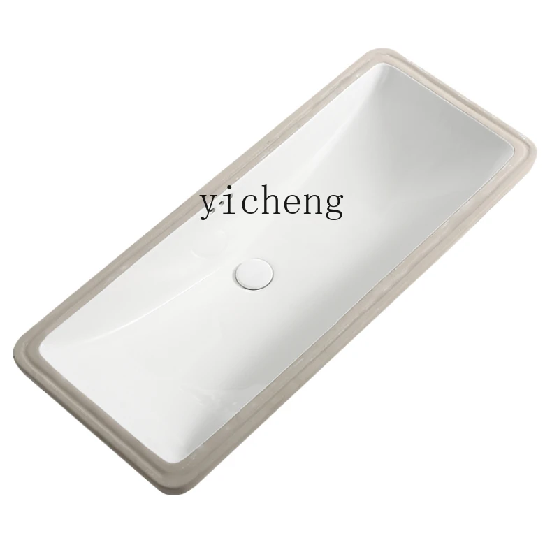 

YY with Washboard Square Deepening Ceramic Basin Bathroom Embedded Washbasin