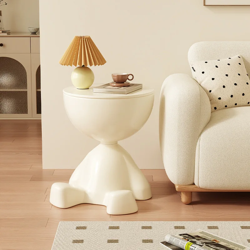 Cream Wind New Internet Celebrity Living Room Small Flat Head Coffee Table Creative Simple Plastic Edge Ins Wind Bedroom