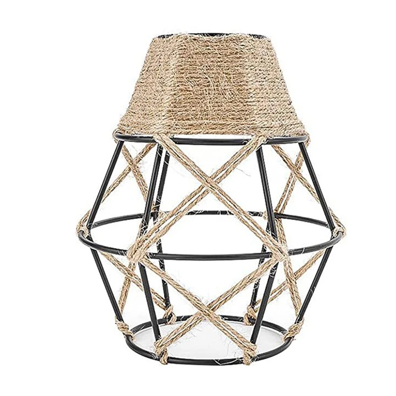 A25F-Retro Rope Chandelier Cord, Table Lamp Accessories With Cord Switch Plug (Without Bulb) EU Plug