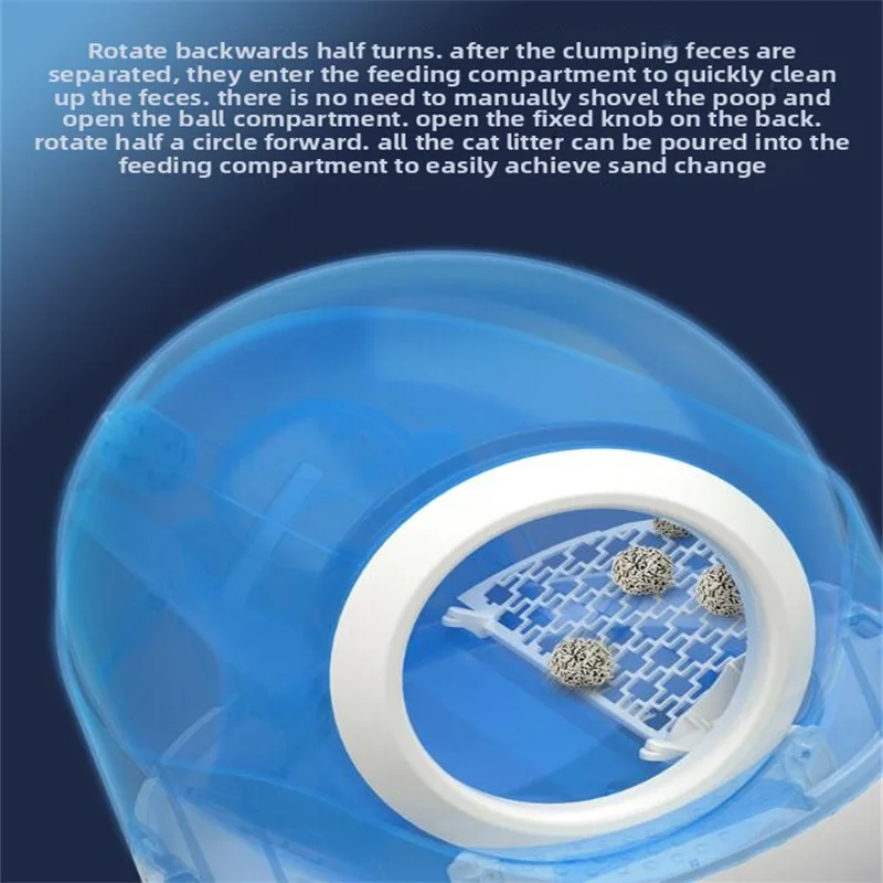 القط شبه التلقائي المجال صندوق الرمل تدوير برج المرحاض الممر سهلة التنظيف سلة المهملات الحيوانات الأليفة الاشياء Arjanuary قفص مغلق وعاء