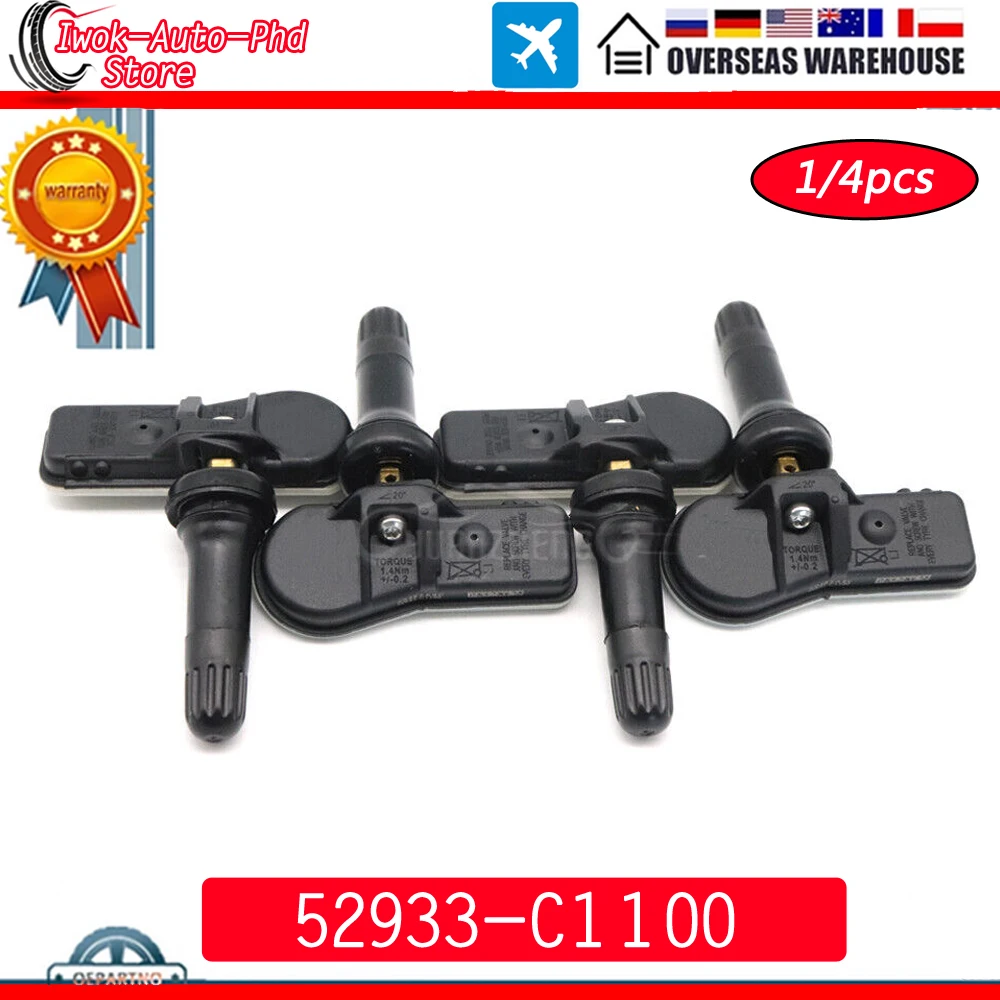 52933-C1100 для Hyundai Creta IX25 I40 IX35 Tucson Sonata 2014-2018 Tucso TPMS датчик давления в шинах 52933C1100