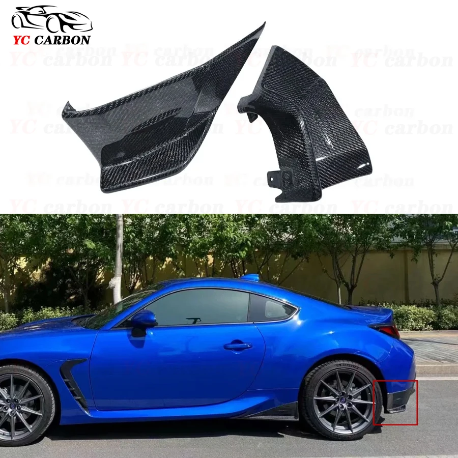 Carbon Fiber wrap angle Car Rear Bumper Splitter Corner Trim Cover Rear Chin body kit For Toyota GR86 Subaru BRZ ZN8 ZD6 2020+