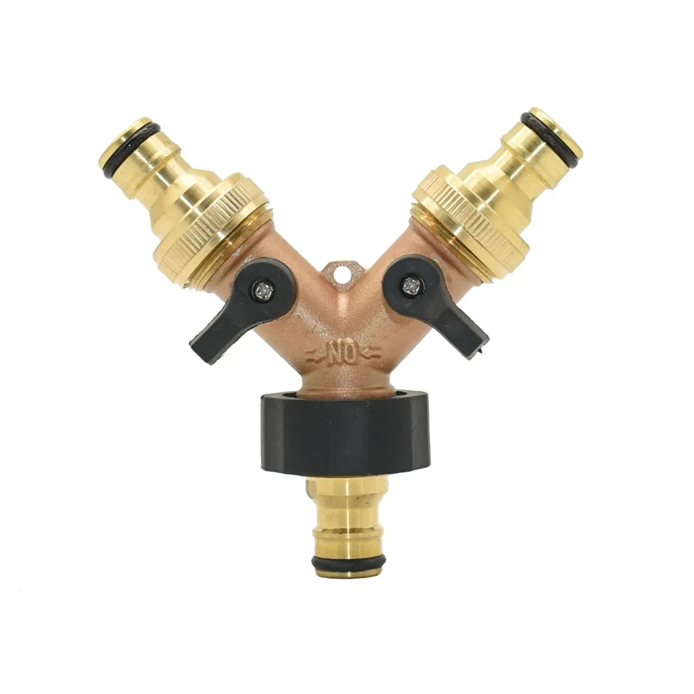 Brass 3/4 Thread 4-way Garden Tap Water Splitter Water Pipe 4 way Splitter Female 3/4 Irrigation Valve 1pcs