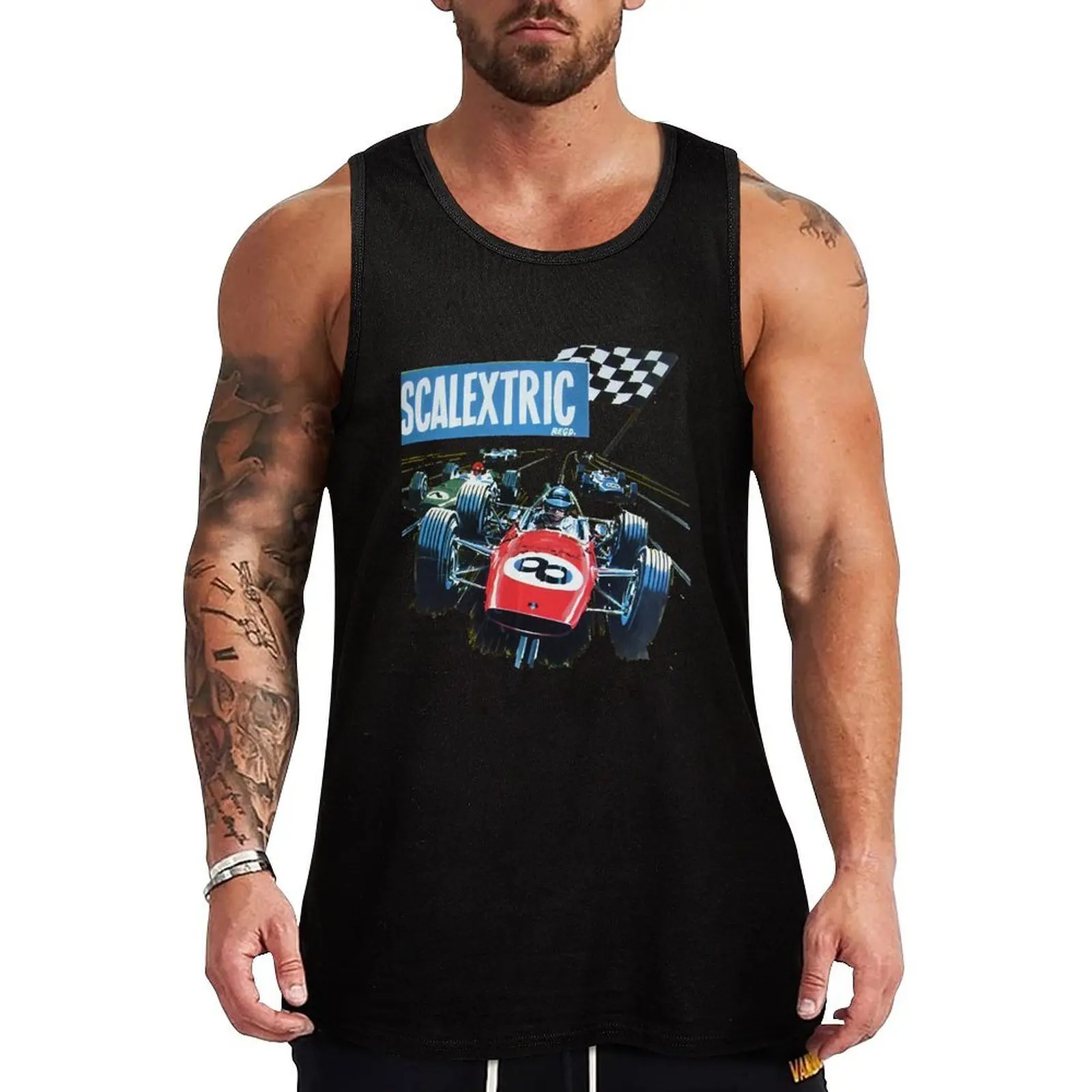Camiseta sin mangas Scalextric, camiseta sin mangas informal para uso diario, corte relajado, sin mangas, para verano