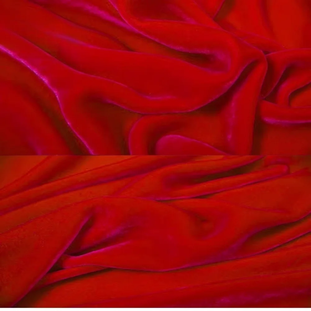 

Однотонная натуральная шелковая бархатная ткань из тутового шелкопряда для весенне-осенних платьев, костюмов, одежды, для шитья своими руками, ткань в метрах