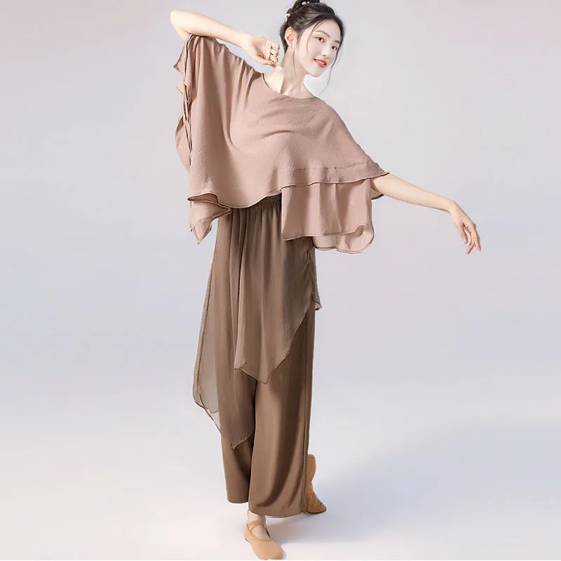 Dance pants culottes modern dance practice clothes women's loose new performance clothes classical Chinese dance irregular