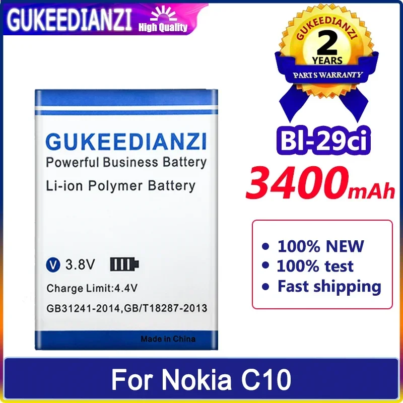 

Аккумулятор GUKEEDIANZI Bl-29ci 3400 мАч для аккумуляторов Nokia C10