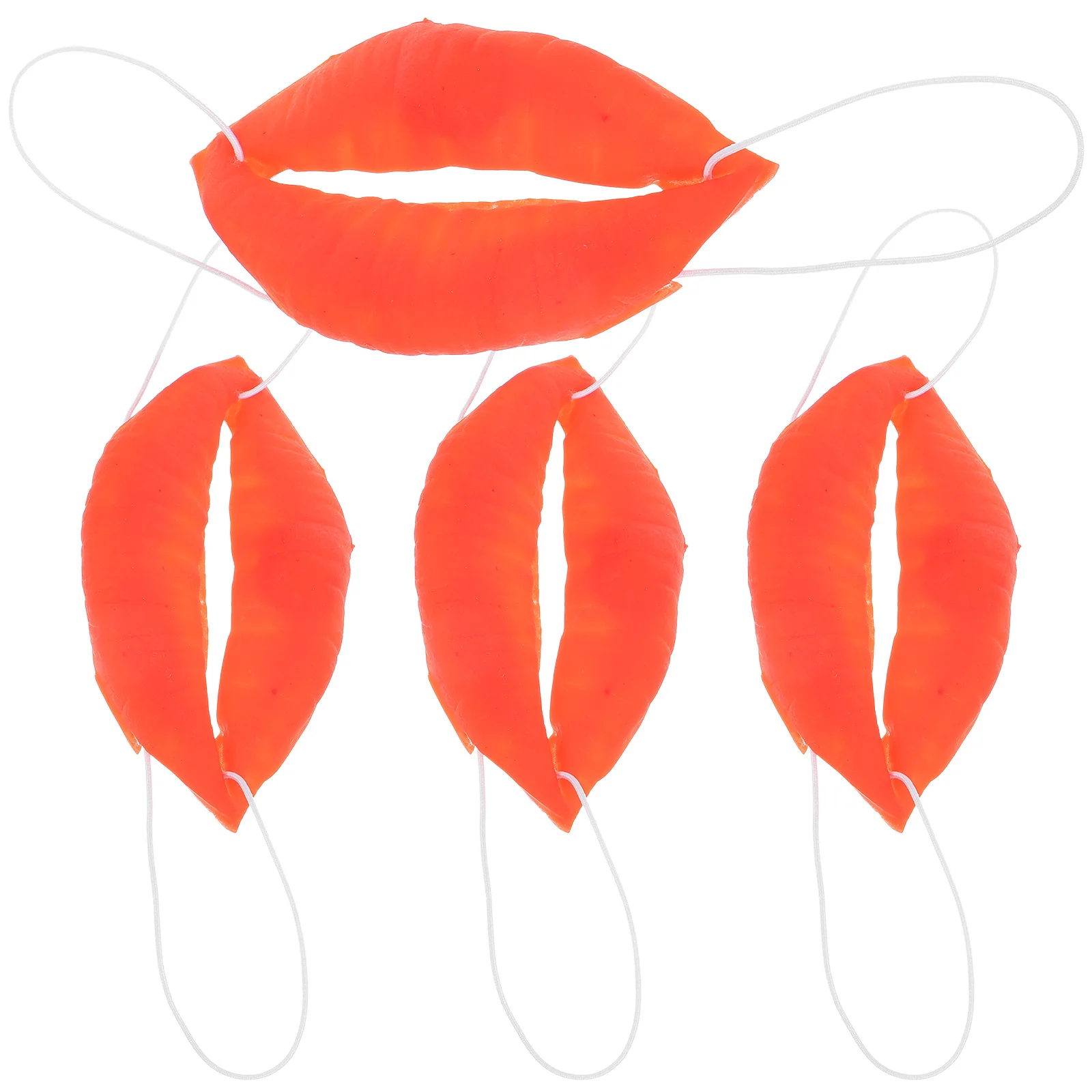 

4Pcs Cosplay Sausage Mouth Red Lip Big Mouth Prop for Halloween Party Costume Performance Carnival Clown Decor Funny Joking Gift