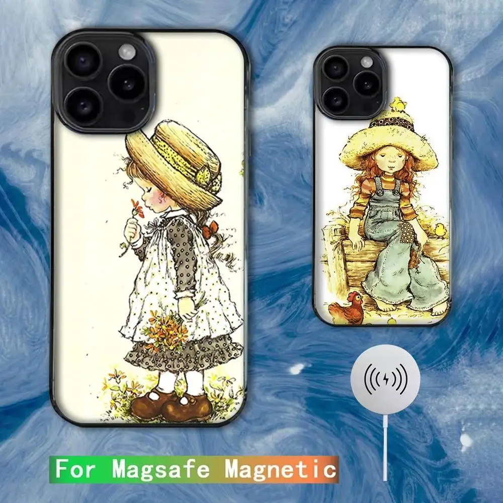 

Sarah Kay Pattern Phone Case For iPhone 16e,16,15,14,13,12,11,Plus,Pro,Max,Mini Magsafe Magnetic Wireless Charging