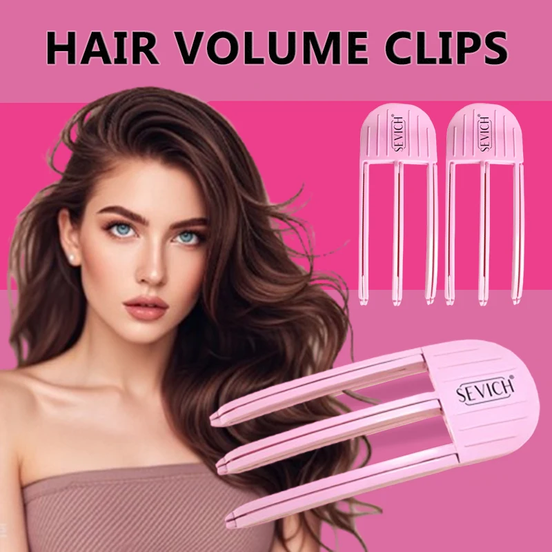 SEVICH 3 Teeth Fluffy Hairpin Curling Bangs Clips Hair Roots Volumizing Volume Wind Sculpting Comb Curling Fixed Shape Clips