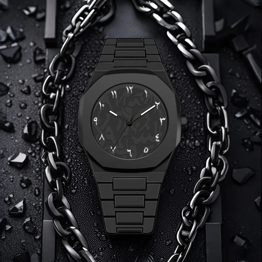 Arabic Dial Waterproof Watch Round Dial Color Strap Business Watch Exquisite Design Plastic Strap Couple Watch