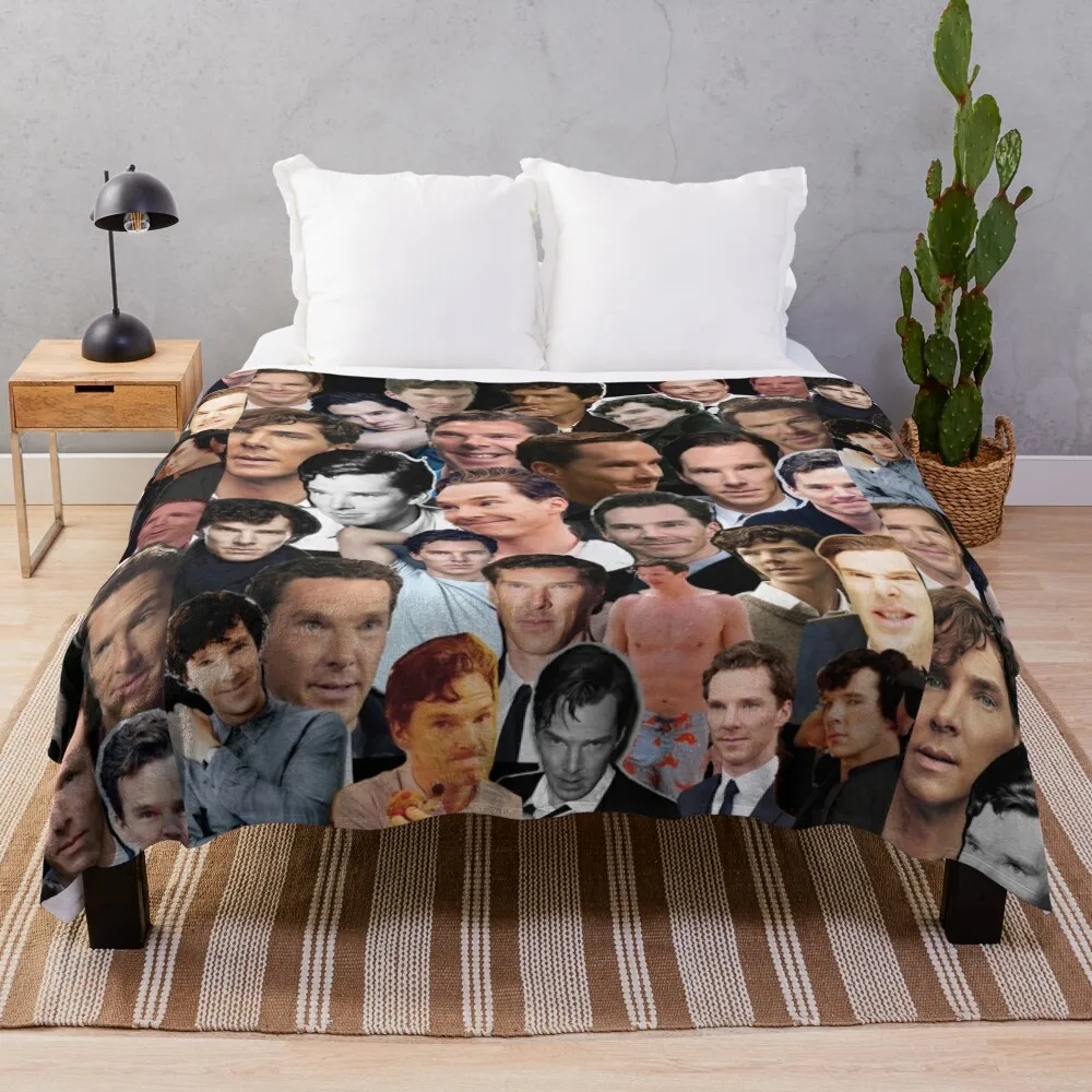 

Benedict Cumberbatch Collage Throw Blanket christmas blanket Fluffy Shaggy Blanket Soft Bed Blankets