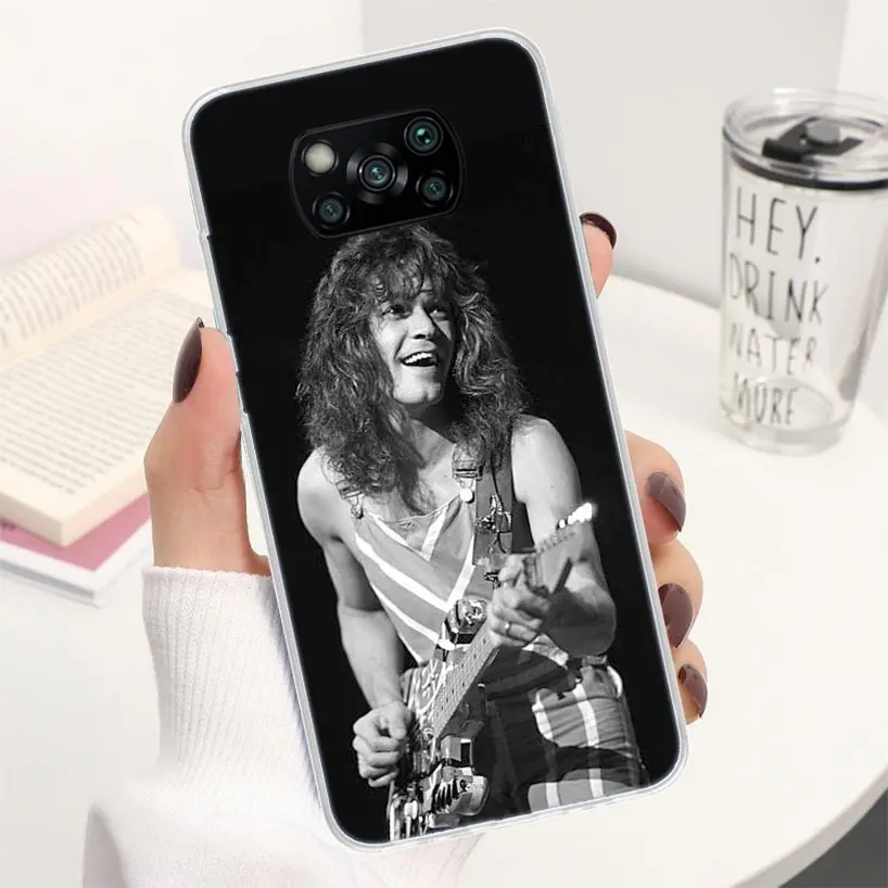 Eddie Van Halen Graphic Guitar Coque Phone Case For Xiaomi Poco X6 X5 X3 Nfc X4 Gt F6 F5 Pro F4 F3 F2 F1 M5s M4 M3 5G Soft Cover