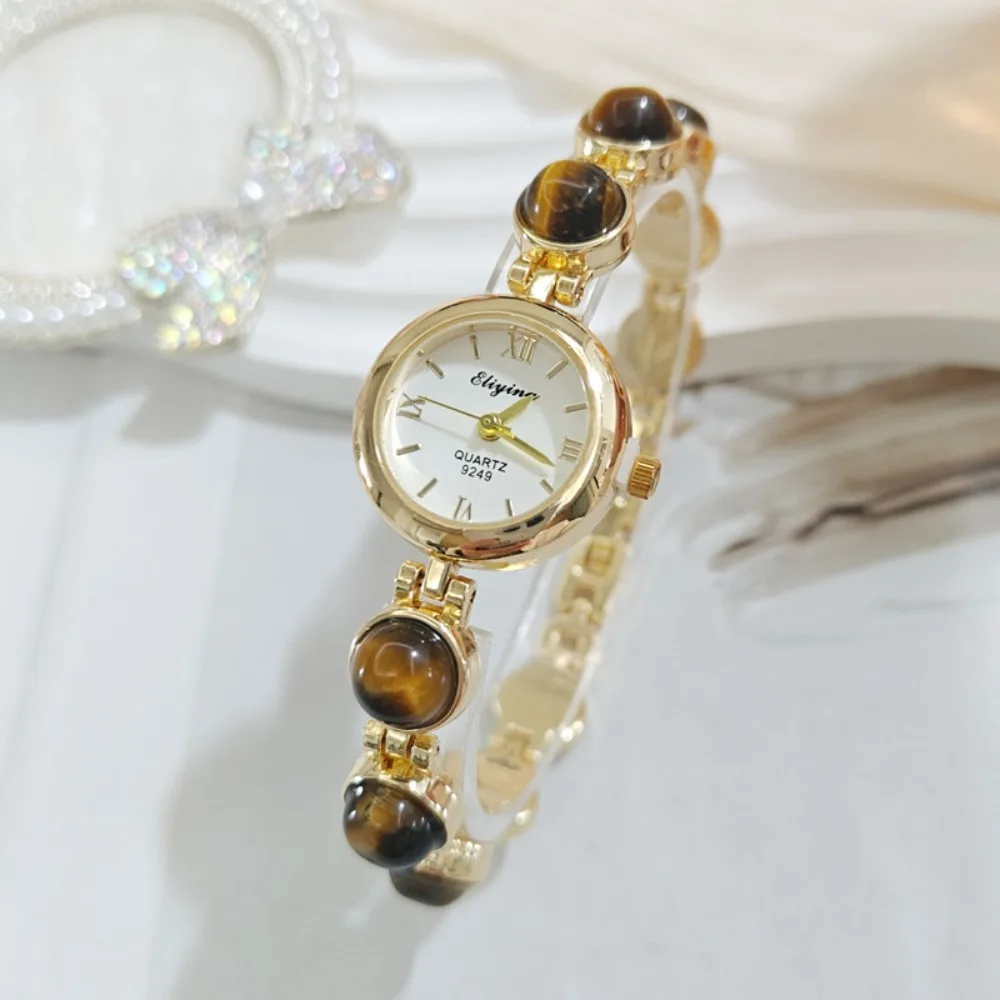 

Простые элегантные роскошные наручные часы-браслет круглой формы в ретро-стиле, изысканные часы-браслеты из сплава, модный аксессуар