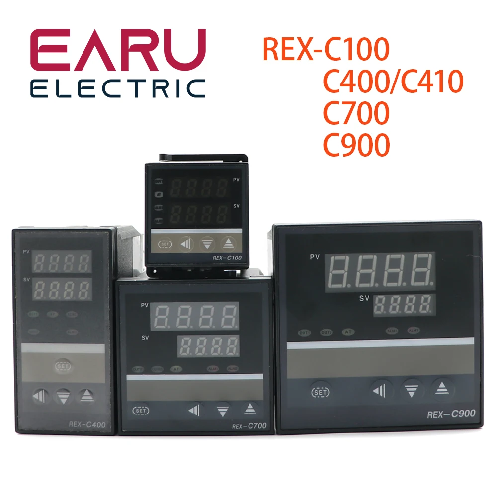 Controlador de Temperatura Inteligente Digital Pid Entrada Universal Termostato Saída do Relé Ssr Industrial k Rex-c100 C400 C700 C900