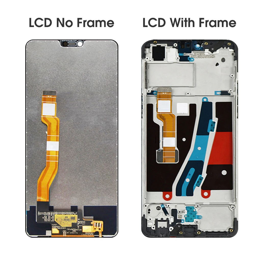 6.23\'\' For OPPO F7 LCD CPH1819 Display Touch Screen Digitizer Assembly Replacement For OPPO A3 PADM00 LCD With Frame