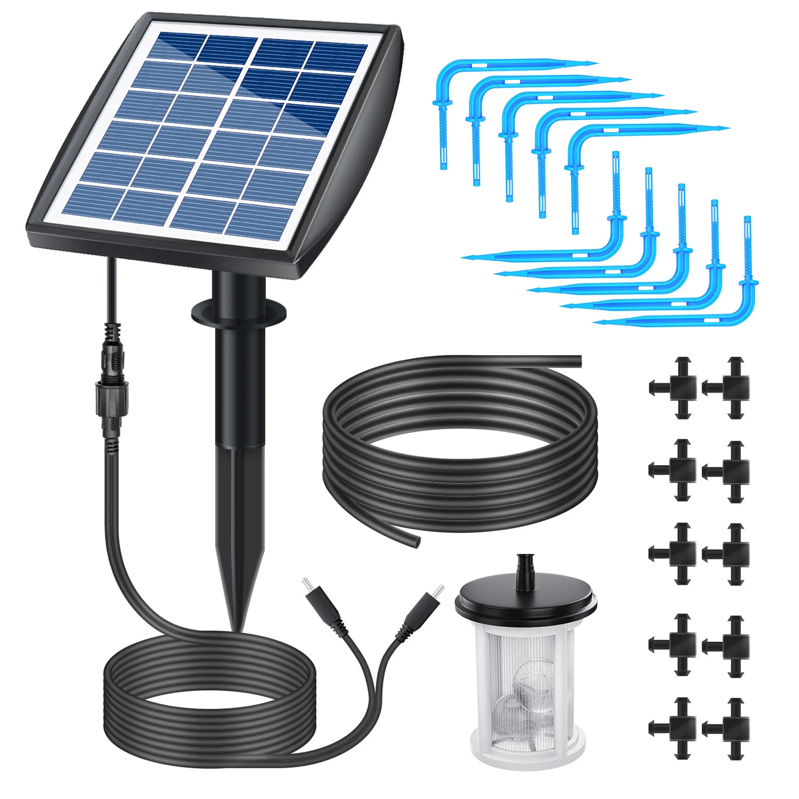 Solar Irrigation Solar Auto Watering System Solar Powered Automatic Drip Irrigation Kit Self Watering with Water Sensor Timer