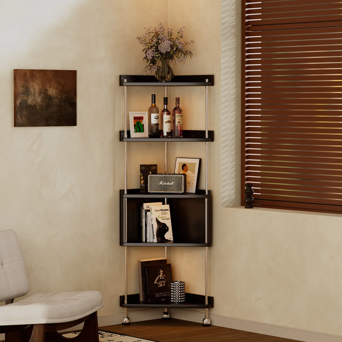 Corner Cabinet Corner Shelf Living RoomBedroom Multifunctional Storage  Bookcase Triangle Cabinet
